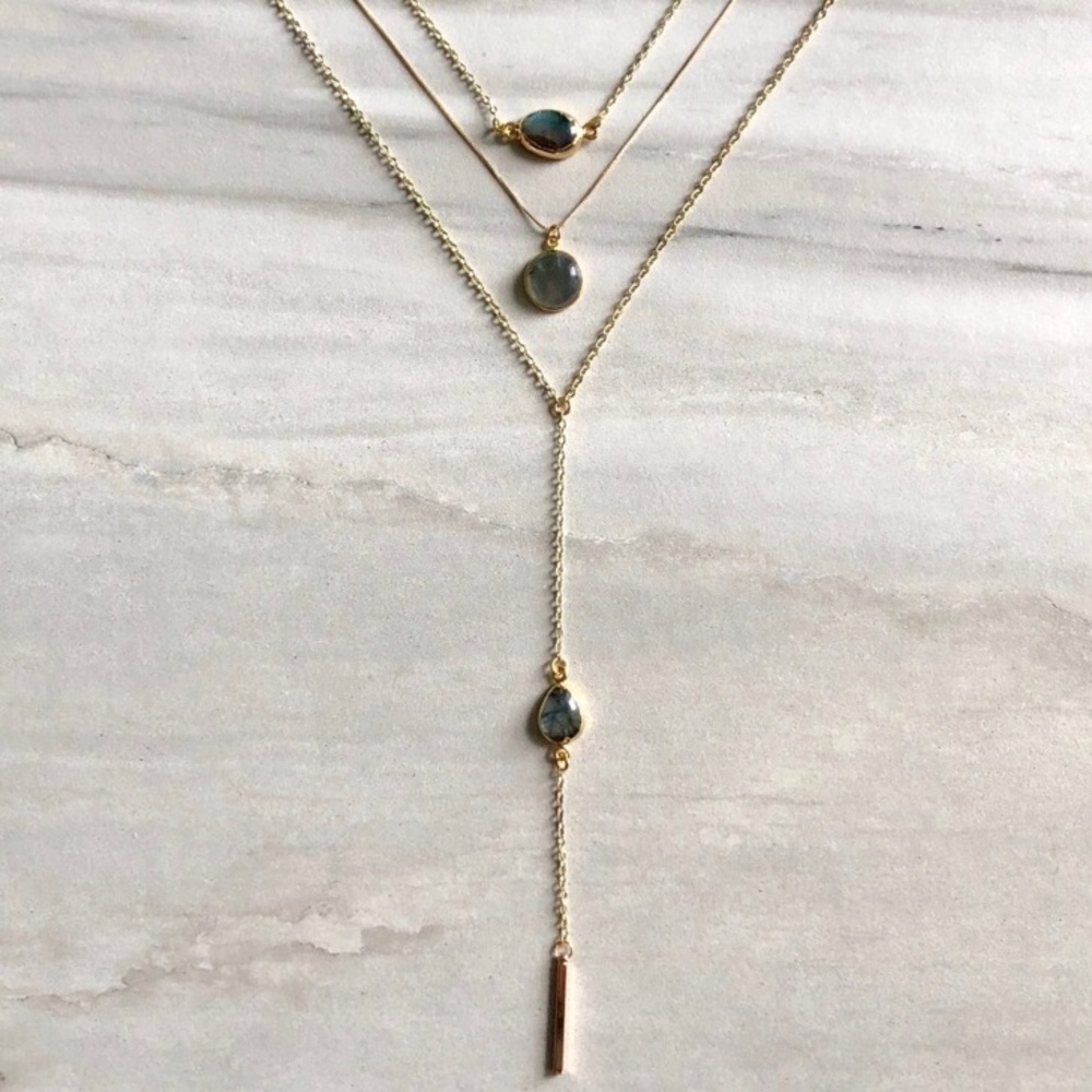 Last 1! 🌟Dainty Labradorite Necklaces - Picture 2 of 7